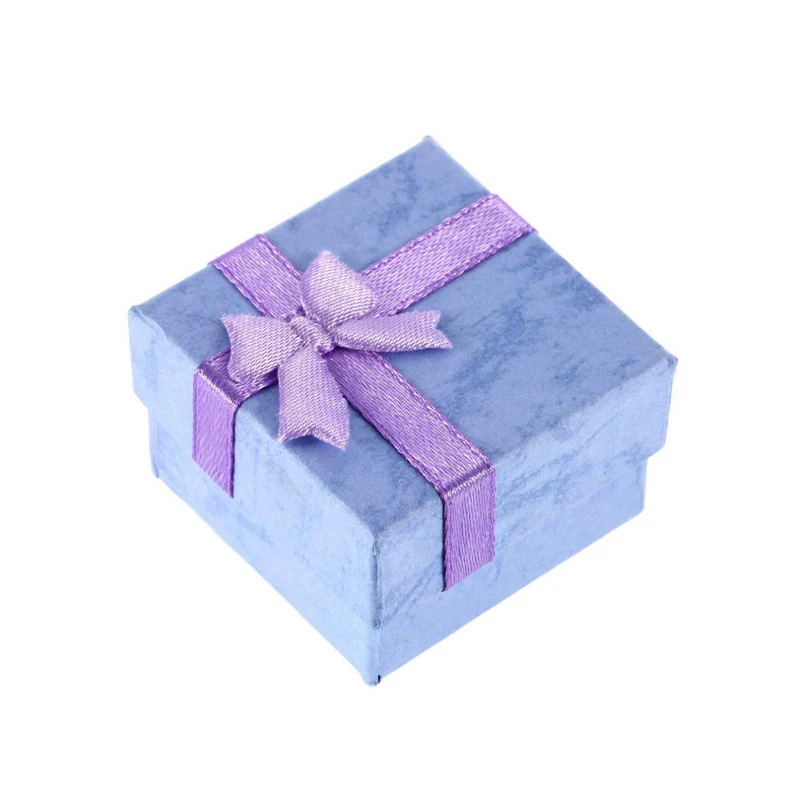 New 1PC 4*4cm High Quality Jewelry Organizer Box Rings Storage Box Small Gift Box For Rings Earrings 4Colors