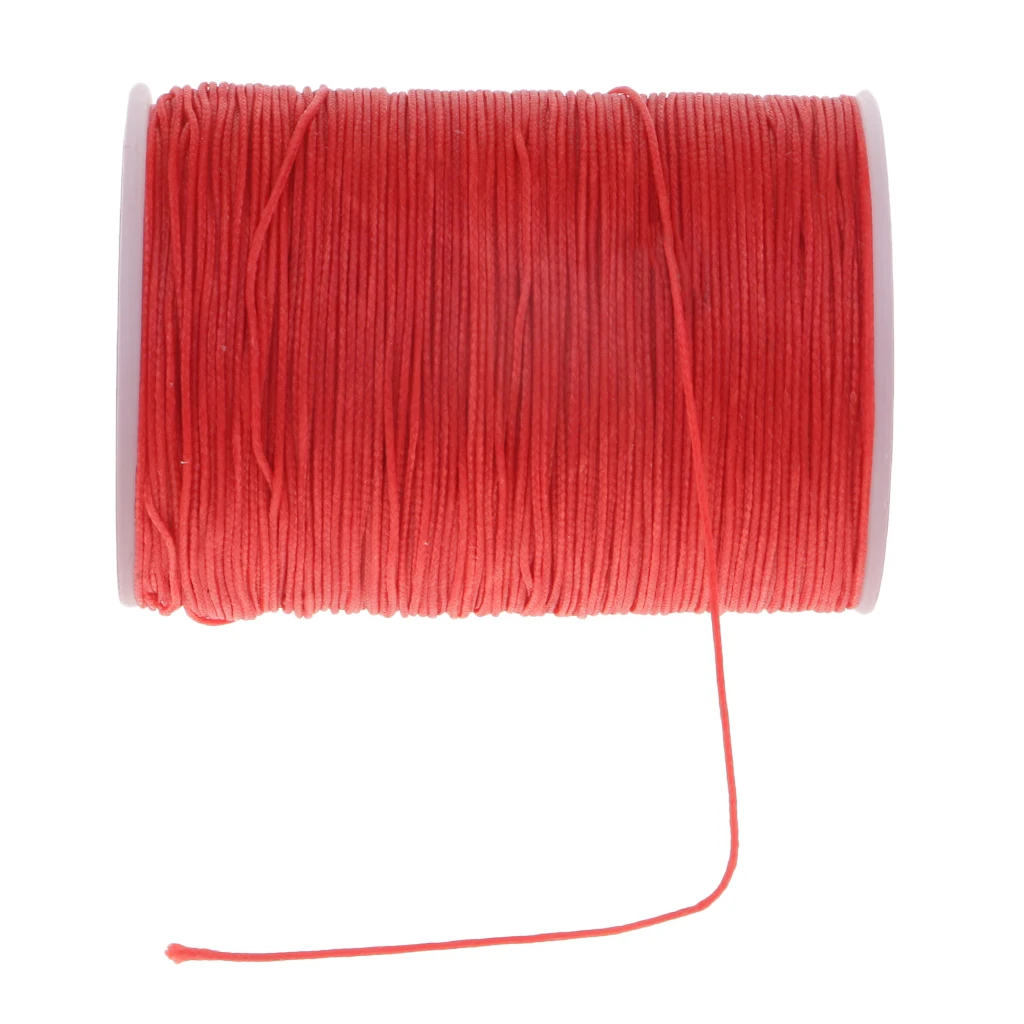 142 Yards 0.5mm Round Polyester Waxed Thread Cord Leather Sewing Hand Stitching Jewelry Craft