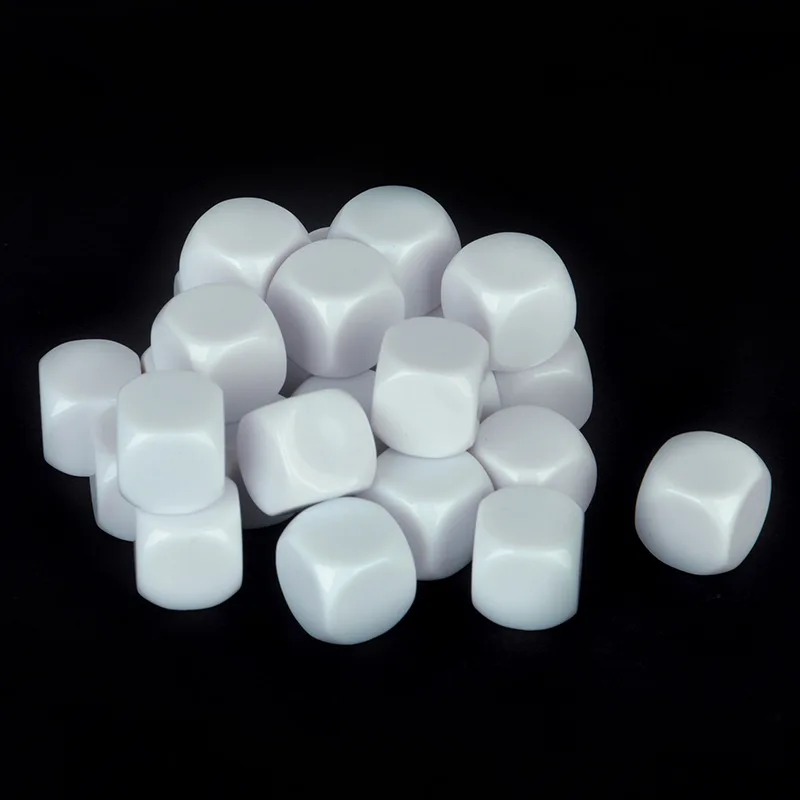 10 pz/set Nuovo Prodotto N ° 16 Liscia Viso Può Essere Utilizzato Per Scrivere con la Testa Grande Interesse di Insegnamento In Bianco Dadi rotondo Corne