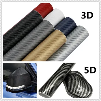 

30x127cm 3D 5D CAR Carbon Fiber Vinyl stickers Decals FOR Kia Forte Ceed Stonic Stinger Rio Picanto Niro Soulster No3