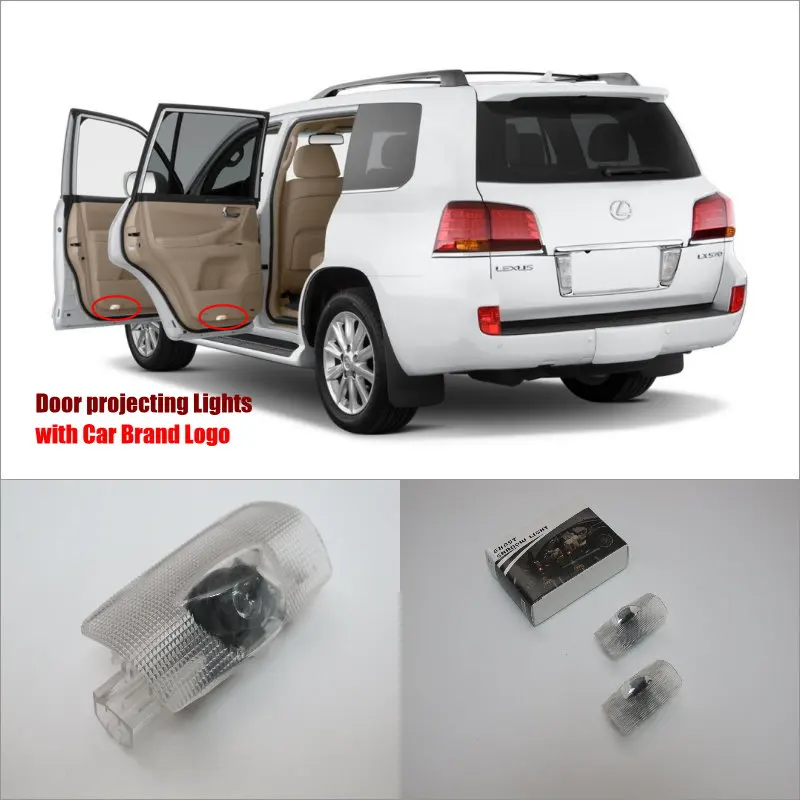 

Car Door Ghost Shadow Lights For Lexus LX 2009~2014 Courtesy Doors Lamp / Brand Logo LED Projector Welcome Light