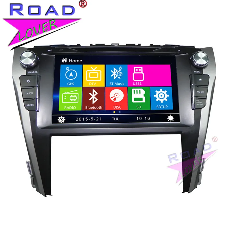 Автомобильный медиацентр TOPNAVI Wince 6 0 9 дюймов два Din DVD плеер аудио для Toyota Camry 2015