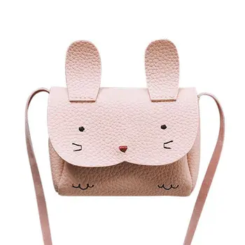 

Mini Shoulder Bag Children Messenger Bag Bebe Girls Handbag Cute Rabbit Shoulder Crossbody Bag(Pink)