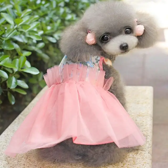 Cute Pet Dog Cloth Wedding Dresses Small Skirts Puppy Cat Cute Pet Dog Cloth Wedding Dresses Small Skirts Puppy Cat Princess Tutu Dress Clothes