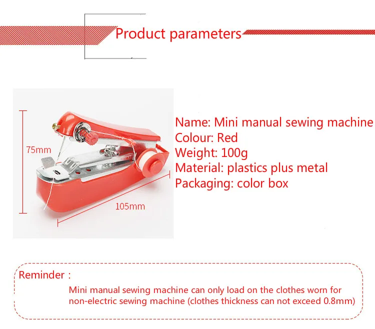 Портативная ручная мини-ручная швейная машина для использования Ho удерживает использование портативной мини-швейной машины можно использовать d в качестве подарка