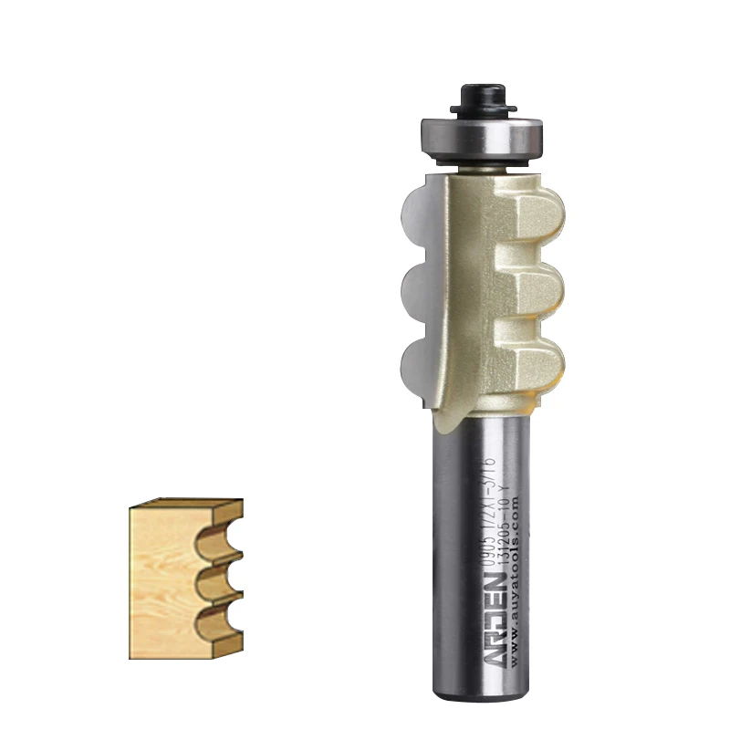Woodworking Triple Half Round Cutter Bits Arden Router Bit 1/2*7/8 22.2