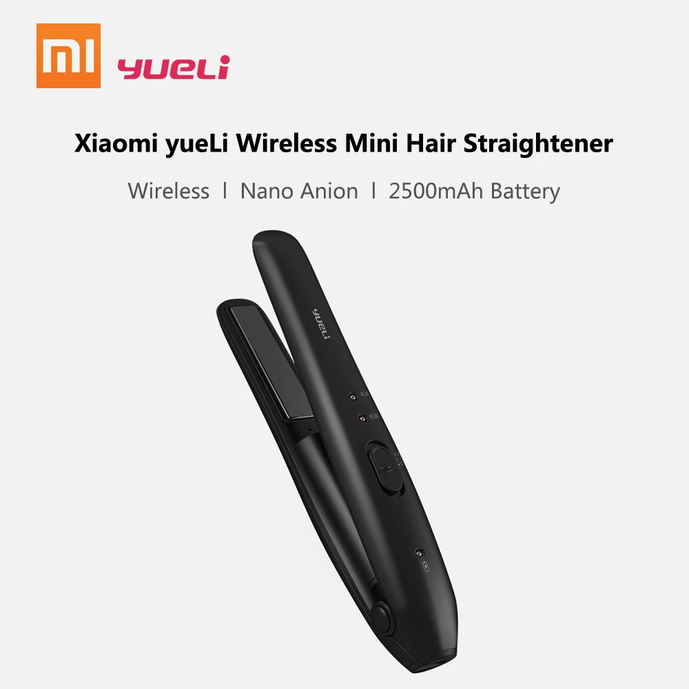 Беспроводной мини-выпрямитель для волос Xiaomi mijia yueLi, аккумулятор 2500 мАч, портативный светодиодный индикатор для путешествий, дома, офиса