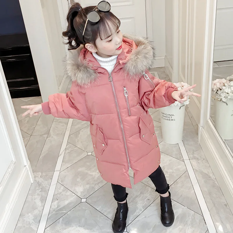 

New 2019 Children's Winter Jacket Coat Toddler Girl Hooded Warm Zipper Cotton Snowsuit Kids Outerwear Windbreakers Parka Clothes