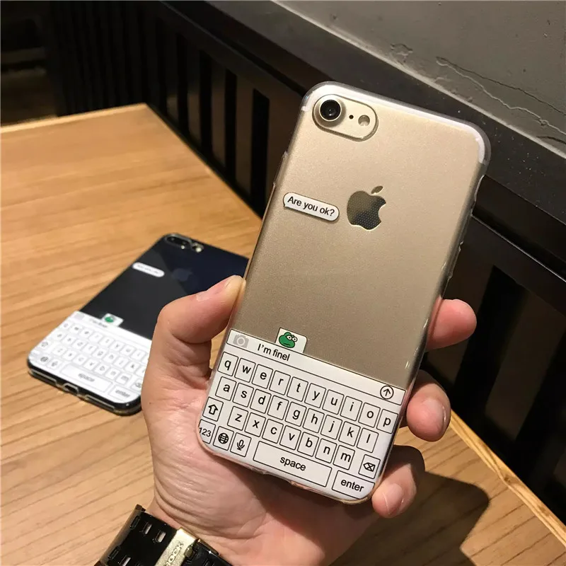 Newest Funny Chat keyboard interface Phone Case for iPhone