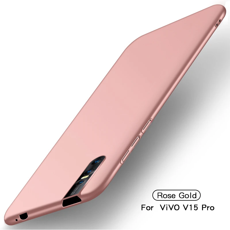 ДЛЯ Vivo V15 Pro Чехол Ультра тонкий PC оболочка роскошный гладкий жесткий чехол для телефона для Vivo V15 Pro тонкая задняя крышка для Vivo V15 Pro Fundas - Цвет: RoseGold