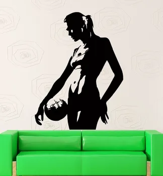 

Wall Stickers Vinyl Decal Volleyball Player Sexy Girl Beach Sport Decor