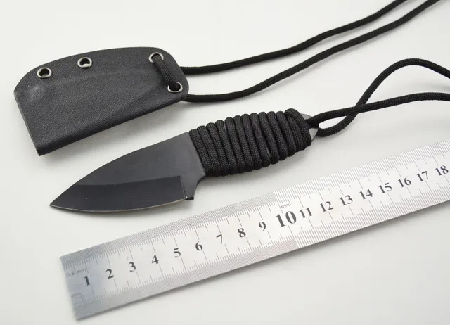 Free shipping Neck Knife with import the rope stainless steel ...