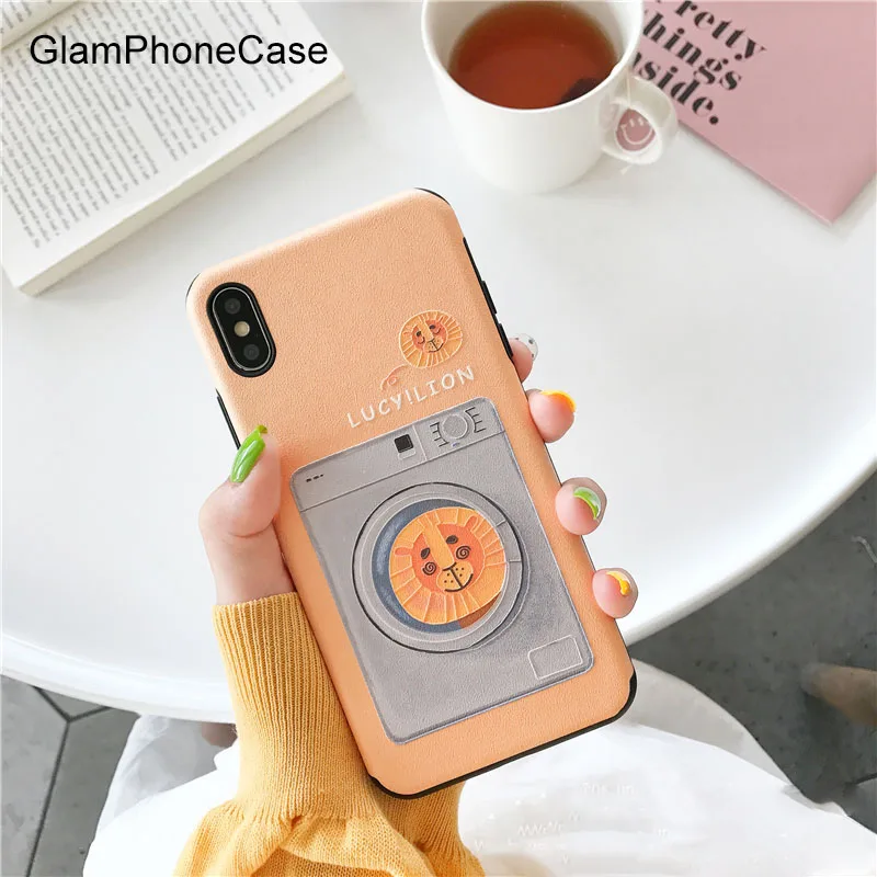 

GlamPhoneCase Cartoon Cute Little Lion Phone Case For iPhone X 7 7Plus 6 / 6S Plus 8 8Plus Soft Case