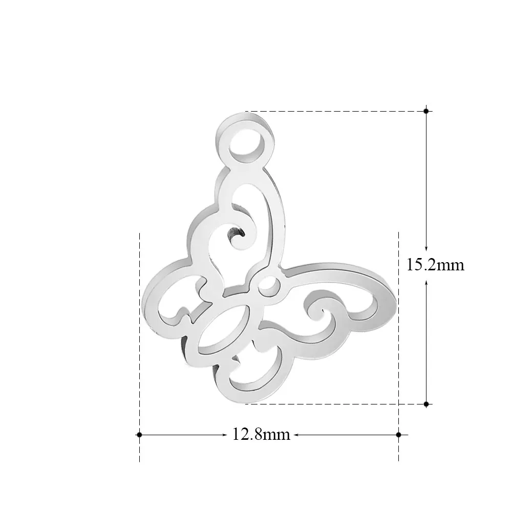 10 шт./лот из нержавеющей стали Угловые Подвески с крылом VNISTAR полированная Колибри Бабочка DIY Ювелирные изделия Поиск поставки - Окраска металла: T196