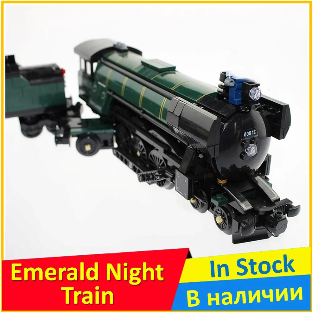 21005 Technic Series Emerald Night Train Model Building Kits Block
