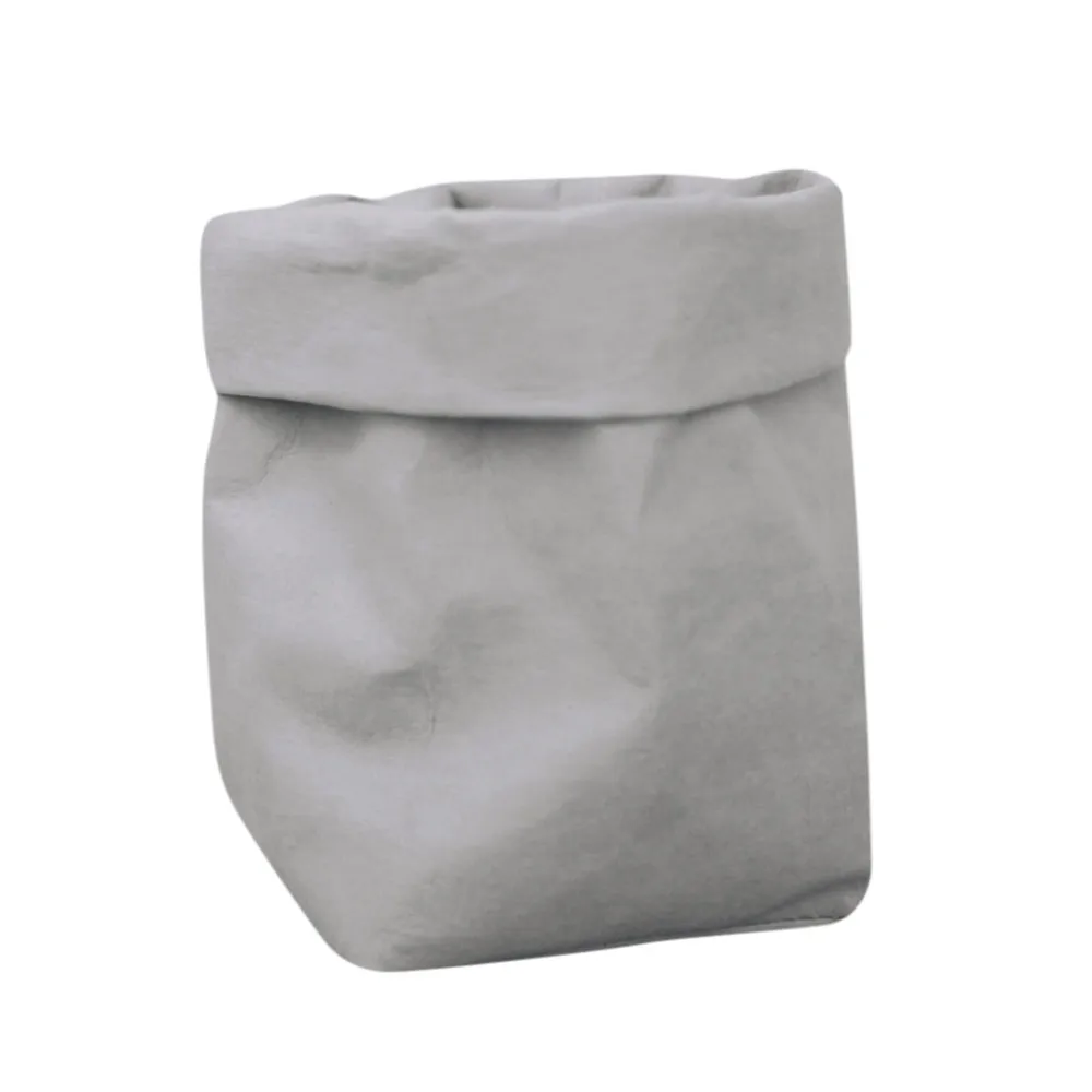 INS стиль корзина для хранения одежды крафт-бумажный мешок цветочные горшки многофункциональная домашняя игрушка косметичка фото Декор