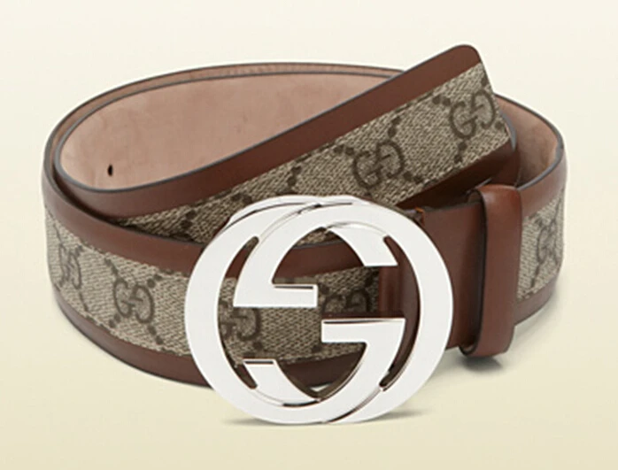 Men's fashion classic clip belt belt 142930 KGDHN 8526 brown Free