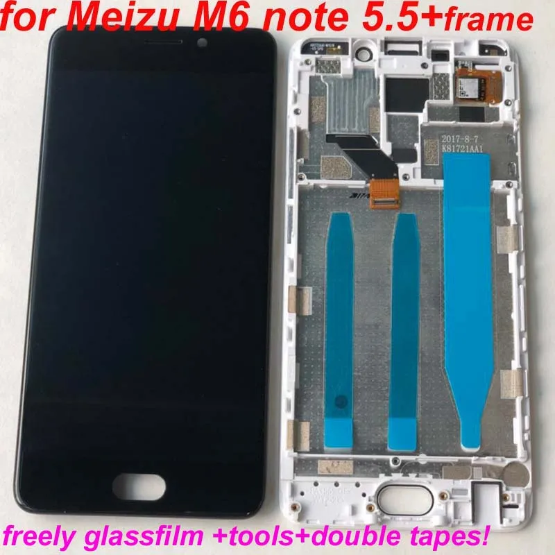 Original LCd 5.5 for Meizu M6 note LCD screen display+Touch panel Digitizer with frame For meizu m6 Note M721C M721M M721Q M721H