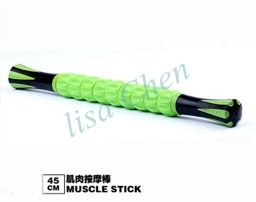 450*42 мм, портативная, для путешествий, Йога, массажная палка, упражнение, ролик для фитнеса, мышечная терапия, Миофасциальный триггер, точка для спины - Цвет: Зеленый