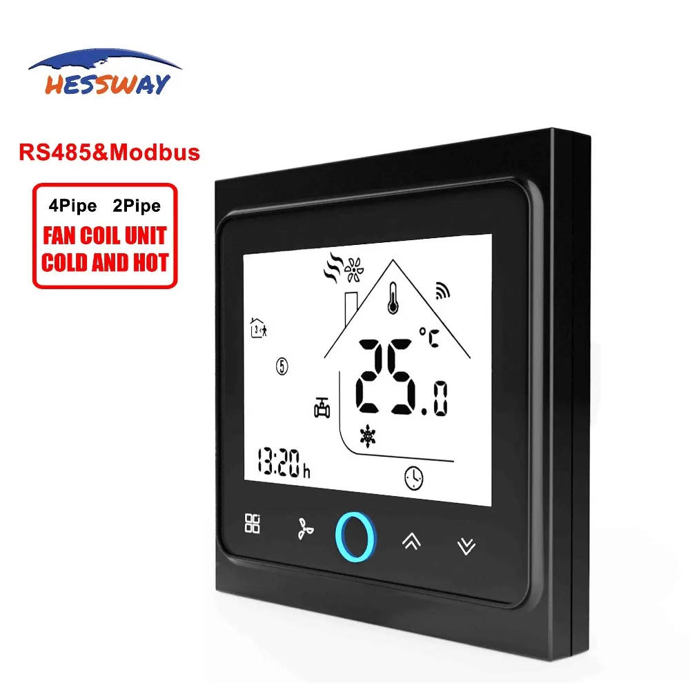 HESSWAY 2 трубы 4 P Прохладный тепла 0-10 V Отрегулируйте raumthermostat Wi-Fi для API Modbus и RS485 удаленного терминал