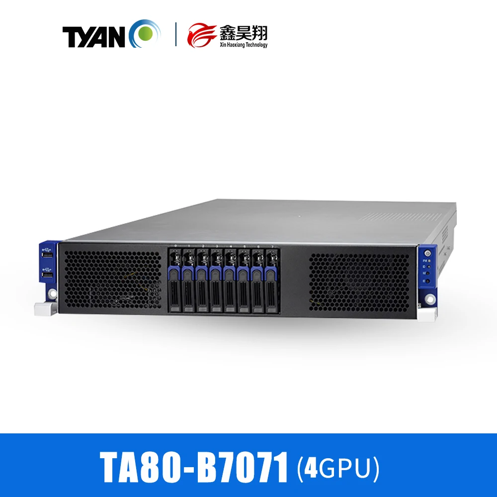 TYAN TA80-7071 2U HPC/GPU Barebone системы глубинного обучения AI Графический рендеринг |