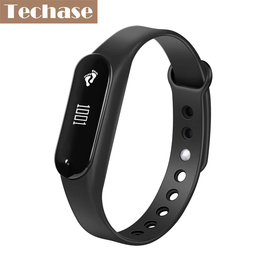 Techase Heart Rate Monitor Bluetooth Mi Band Fitness Tracker Sports Cicret Bracelet Smartband Pedometer Pulsera Actividad