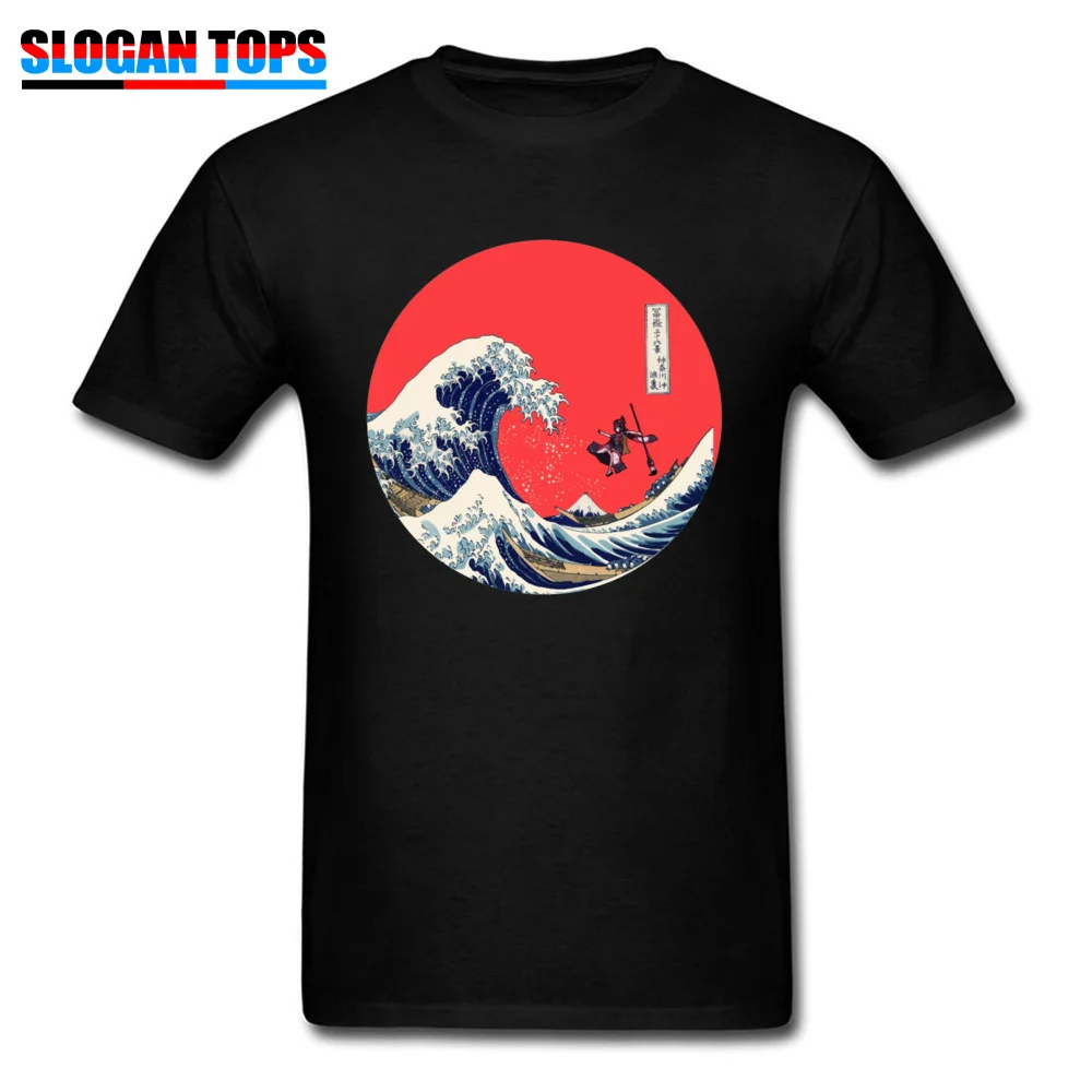 Design Kanagawa Hokusai 19027 Tshirts for Men Fashion NEW YEAR DAY Crew Neck 100% Cotton Short Sleeve Tshirts Sweatshirts Kanagawa Hokusai 19027 black