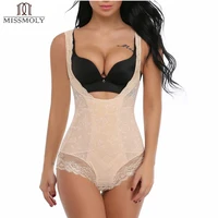 Мисс Moly кружева Full Body Shaper животик Управление боди талии Cincher грудью Корректирующее белье для похудения трусики, подчеркивающие ягодицы Gridle корсет