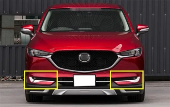 

Car Styling Accessories For Mazda CX-5 CX5 2017 2018 Front Fog Light Foglight Lamp Under Protector Lid Eyelid Eyebrow Cover Trim