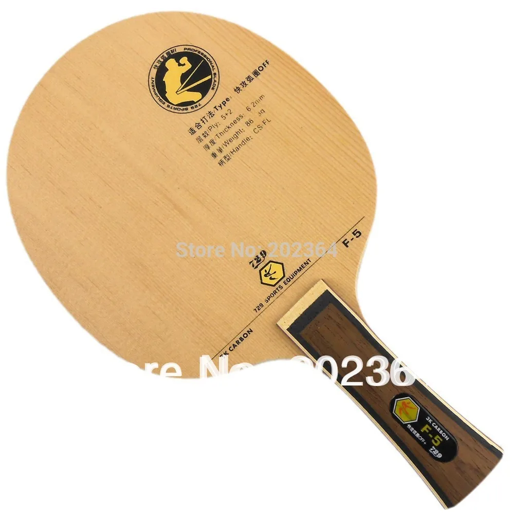 

RITC 729 Friendship F-5 (F5, F 5) 3K Carbon OFF Table Tennis Blade for PingPong Racket
