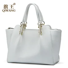 White Women Handbags Qiwang Female Large Tote Genuine Leather Elegant Shoulder Black Handbag Office Lady Top-handle Hand Bags White Women Handbags Qiwang Female Large Tote Genuine Leather Elegant Shoulder Black Handbag Office Lady Top-handle Hand Bags