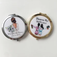Уникальный логотип покупателя на день рождения и свадьбу, с надписью "Bride to косметическое зеркало подарки невесте персональный подарок