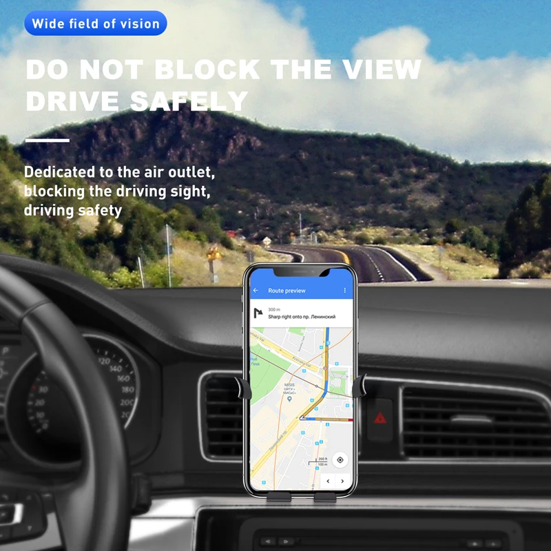Универсальный автомобильный держатель для телефона USLION, автомобильный держатель для телефона на вентиляционное отверстие, Гравитационный держатель для автомобиля, подставка для телефона, поддержка для iPhone huawei