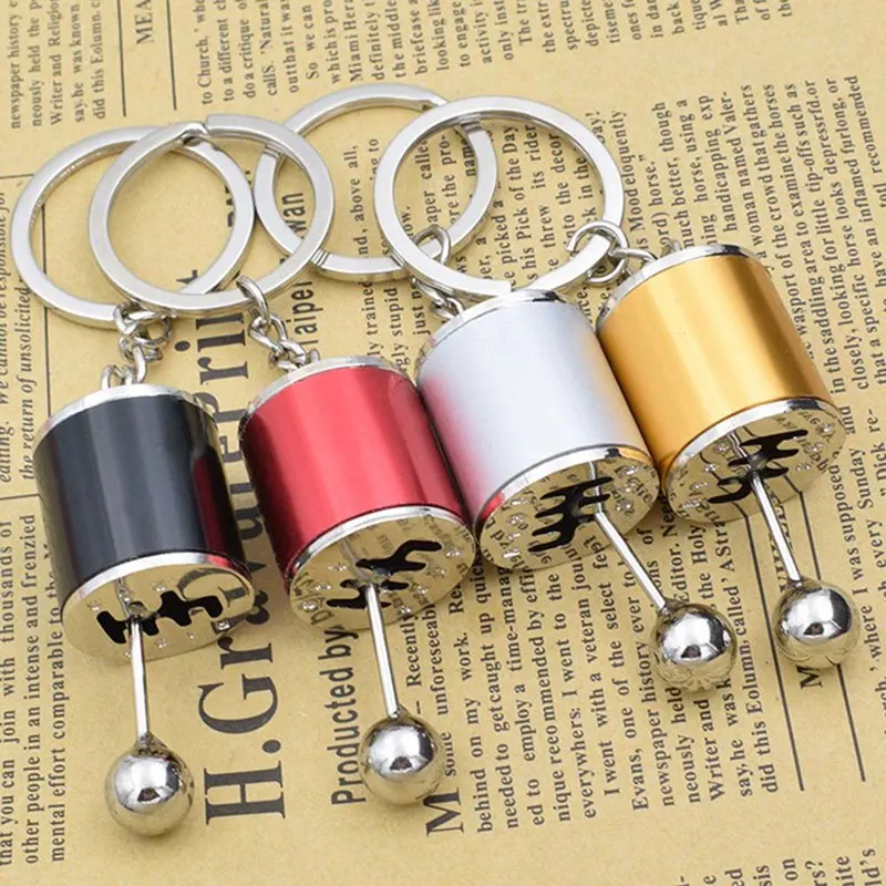 

1pc Metal 5 Colors Creative Car 6 Speed Gearbox Gear Pendant Keyring Shift Racing Tuning Model Keychain Novelty Keyring