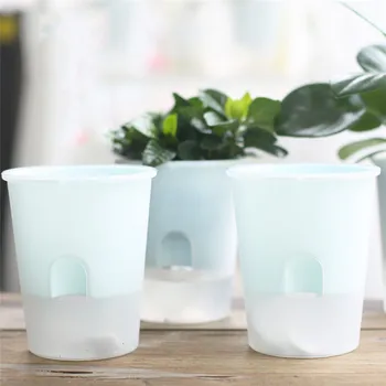 

Imixlot Double Cup Automatic Water Absorption Hydroponic Plant Plastic Flower Pot Self-Watering Absorption Lazy Flower Pot
