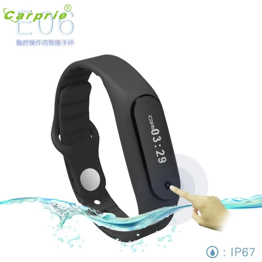

CARPRIE Touch Screen Bluetooth Smart Wristband E06 Waterproof Bracelet Fitness smart watch MMay12 Drop Shipping MotherLander