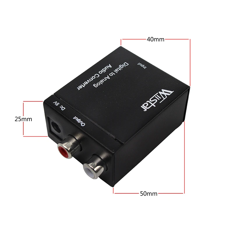 Digital to Analog Audio Converter Adapter Digital Optical Fiber Coaxial RCA Toslink Signal to Analog Audio Converter RCA for DVD