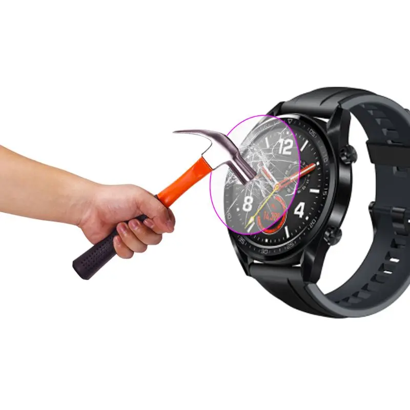 Screen Protector Film for Huawei Watch GT Scratch-Resistant 9H Hardness HD Clear Tempered Glass Screen Protector l1030#2