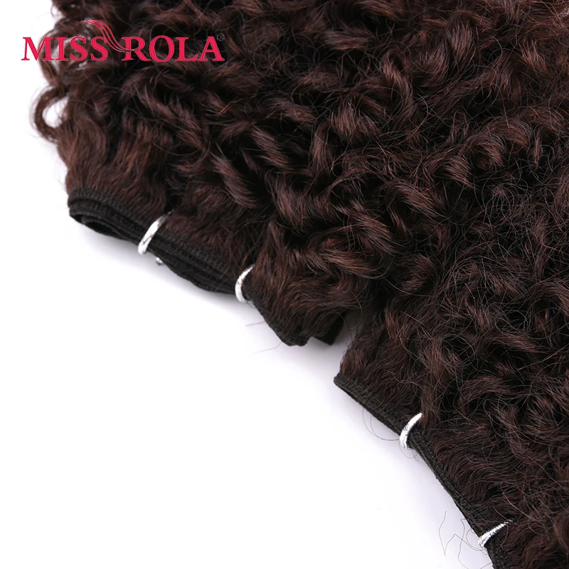 Miss Rola 6pcs/lot Curly Synthetic Hair Extensions 100g Sew In Hair Weave Kanekalon Fiber Double Weft Bundles