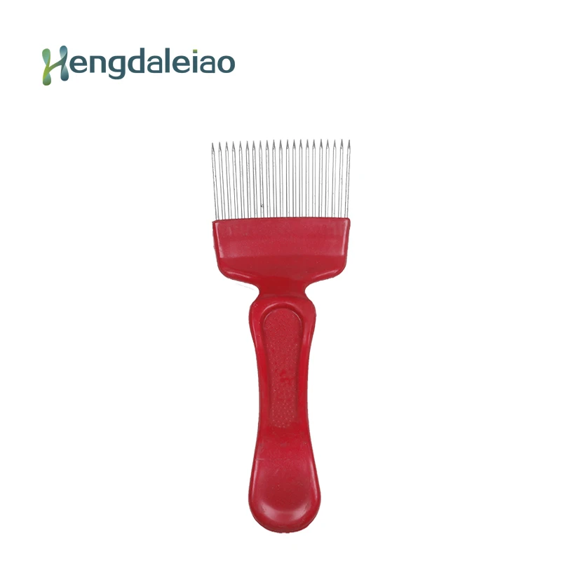

Beekeeping Tools High Quality Stainless Steel Standard Beekeeping Uncapping Fork with Red Plastic Handle