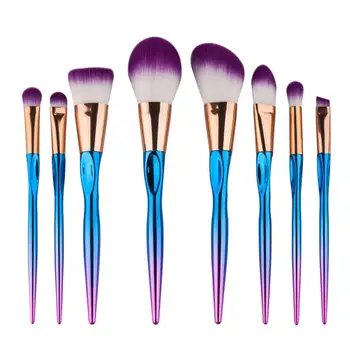 

GUJHUI Multicolor 8PCS Make Up Foundation Eyebrow Eyeliner Blush Cosmetic Concealer Brushes cosmeticos New