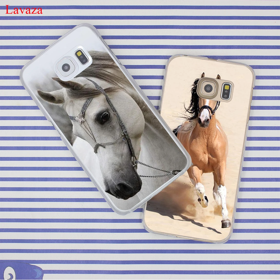 Жесткий прозрачный чехол для телефона Lavaza с акварельными лошадьми и бегущими лошадьми для samsung Galaxy S10 E S10E S8 S9 Plus S6 S7 Edge