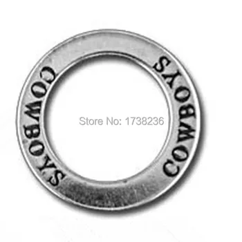 

Lots Sale Cowboys Circle Message Charm Cowboys Affirmation Ring Jewelry Charm