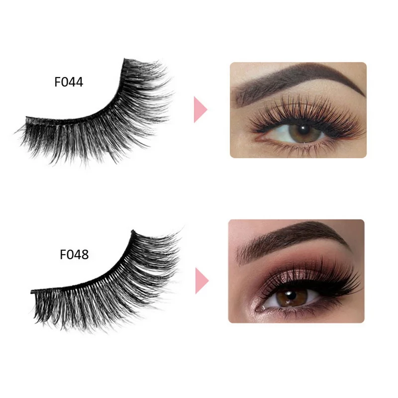 Brand 6 Style Natural False Eyelashes 3D Mink Lashes Handmade Make Up Thick Full Strip Korean