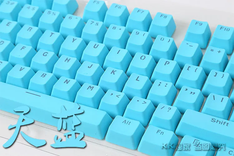 Подсветка PBT keycap белый блеск через keycap механическая клавиатура 104 светодиодный подсветка прозрачный keycap cherry mx OEM - Цвет: 104 blue