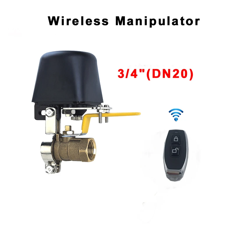 

3/4" Smart Water Valve Wireless Controller Smart Home Automation System Valve For Natural Gas Leak Detector 12V 1A Manipulator