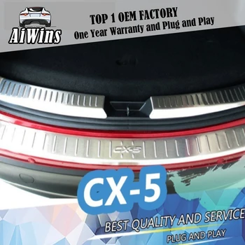 

FIT FOR 2012-2016 MAZDA CX-5 CX5 OUTER INNER REAR BUMPER PROTECTOR BOOT DOOR DECK PANEL COVER TRUNK SILL PLATE GUARD TRIM CARGO