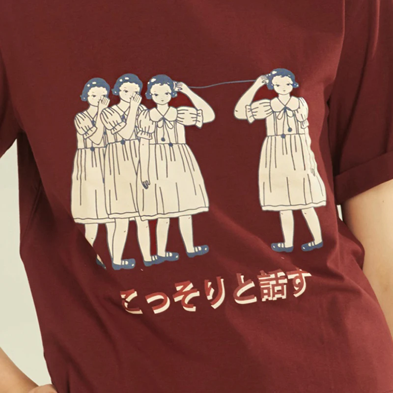 Футболка модная Свободная Женская футболка с круглым вырезом и коротким рукавом Милая женская футболка с принтом для девочек бренд летняя Новинка