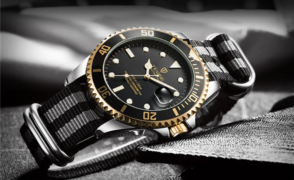 TEVISE Green Watch Men Automatic Mechanical Anti-Scratch Rotatable Outer Ring Waterproof Luminous Mens Watches Top Brand Luxury most accurate mechanical watch