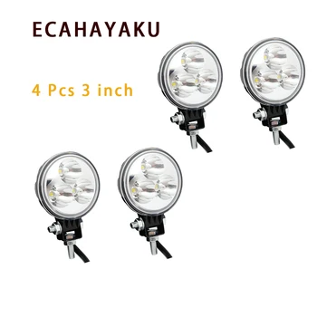 

ECAHAYAKU 4Pcs 9W round Car LED Offroad Work Light for 4x4 4WD AWD SUV ATV Truck 12v 24v Motorcycle Fog Lights driving light